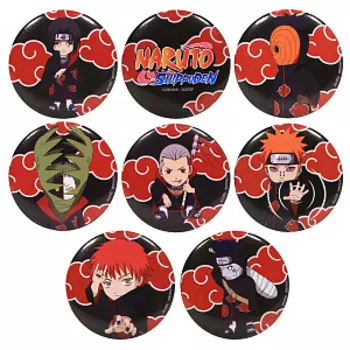 Набор значков Наруто – V1 (8 шт.)