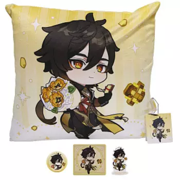 Набор (Значок, Подушка, Подстаканник, Акриловая фигурка): A Gift for You Series – Zhongli (2000859971375)