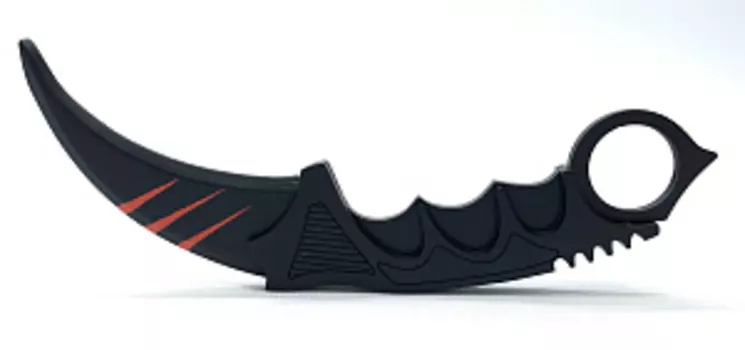 Оружие игровое нож Керамбит 2 – Скретч (деревянный)