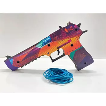 Оружие игровое / резинкострел пистолет Дезерт Игл – Оушен Драйв (деревянный)