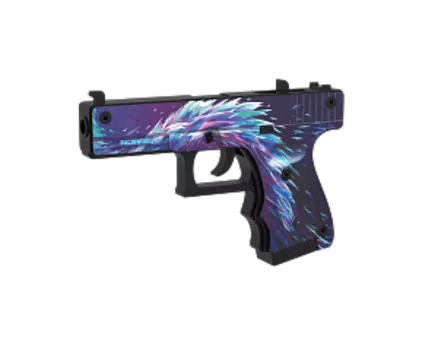 Оружие игровое / резинкострел пистолет Глок 18 – Ледяной змей (деревянный)