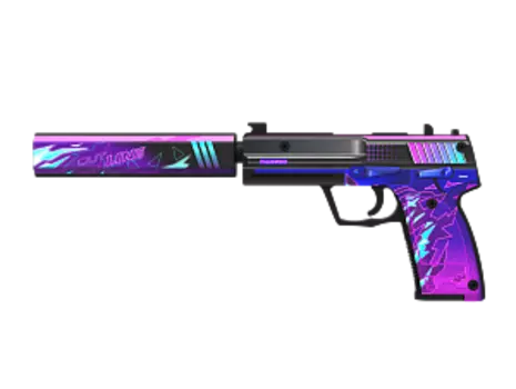 Оружие игровое / резинкострел пистолет ЮСП (USP-S) – Цифровой всплеск (деревянный)