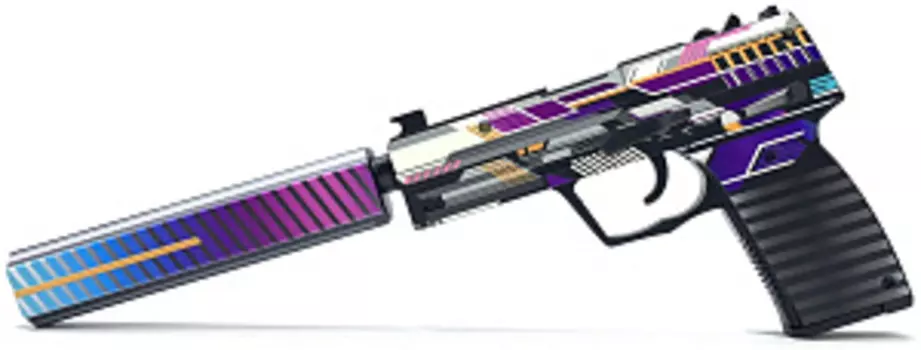 Оружие игровое / резинкострел пистолет ЮСП (USP-S) – Геометрик (деревянный)