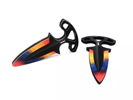 Оружие игровое тычковый нож Мраморный Градиент Mod.2 (деревянный)