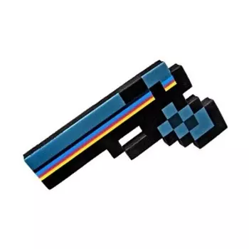 Пистолет Пиксельный черный 24см