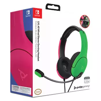 Проводная гарнитура LVL40 (Pink Green) для Nintendo Switch