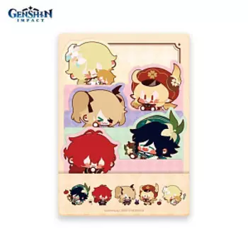 Стикеры для заметок Genshin Impact Set A: Diluc, Venti, Fischl, Klee, Lumine (6972957485855)