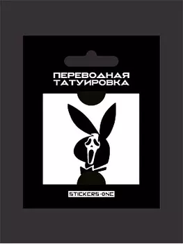 Татуировка переводная Playboy Scream (50x50 мм)