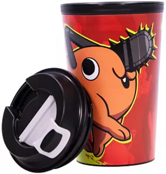 Термостакан с клапаном Человек-бензопила – Почита (350 мл)