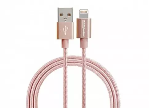 USB-кабель Smarterra STR-AL002M (1м, нейлон, роз. золото)