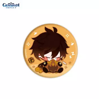 Значок Chibi Character Cloth Badge - Geo Archon Zhongli