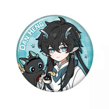 Значок miHoYo Honkai: Дань Хэн / Danheng Star Rail Chibi Cat Series – Tin Badge Dan Heng Imbibitor Lunae (42157)
