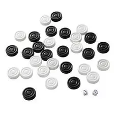 Фишки для нард "Кировские" пластмассовые с кубиками