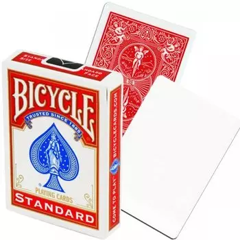 Карты BICYCLE BLANK FACE RED BACK