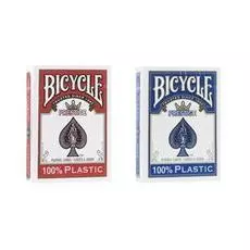 Карты "Bicycle Prestige Rider 100% Plastic Jumbo red/blue"