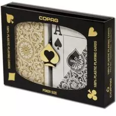 Карты "Copag Bridge Jumbo 1546 Double Deck (Black, Gold)"