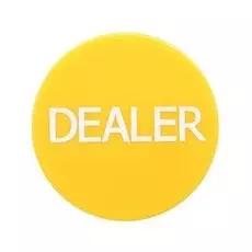 Кнопка дилера желтая