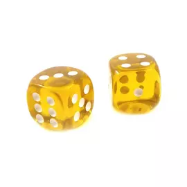 Комплект костей из янтаря 11мм оранжевые, 2 шт