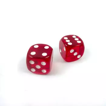 Комплект костей из янтаря 13мм красные, 2 шт