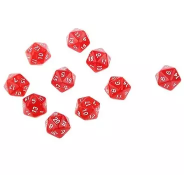 Кость игральная "Простая", красный