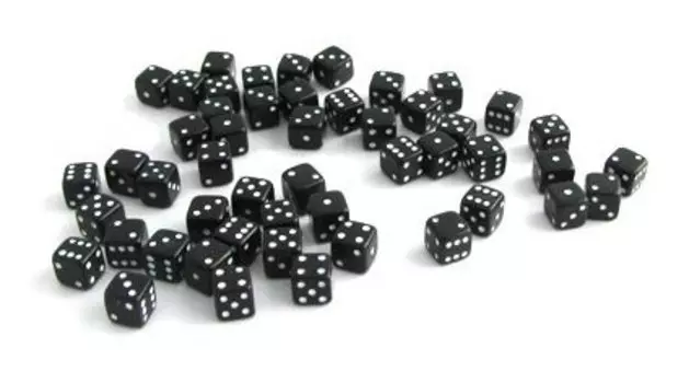 Кости игральные пластиковые, 12 мм