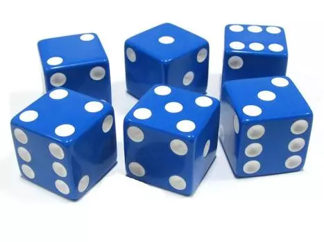 Кости игральные пластиковые, 12 мм