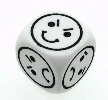 Кубик D6 "Эмоции" (белый)