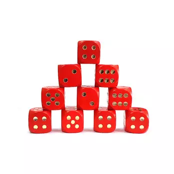 Кубик "Эко-стиль", красный, 25 мм