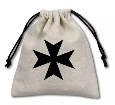 Мешочек "Мальтийский крест" для кубиков, белый,