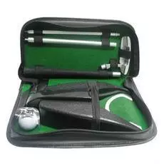 Набор для гольфа c автоматической лузой в кожаном кейсе