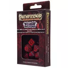 Набор кубиков "Wrath of the Righteous" для RPG, черно-красный