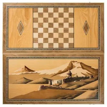 Нарды "Церковь у Арарата" инкрустация