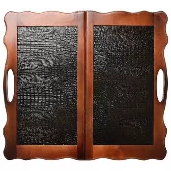 Нарды кожаные "Аллигатор" большие в дипломате