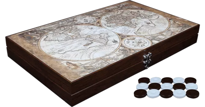 Нарды кожаные Античная Карта, Турция