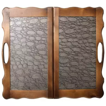 Нарды кожаные "Бронза" большие в дипломате