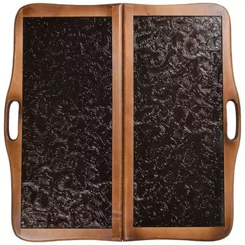 Нарды кожаные "Цветок" большие с ручкой