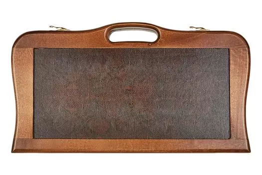 Нарды кожаные "Кобра" малые с ручкой (Россия, дерево, 40х20х5 см)