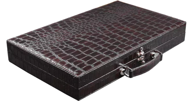 Нарды кожаные Крокодил XXL, Турция