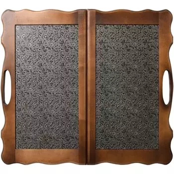 Нарды кожаные "Серебро" большие в дипломате