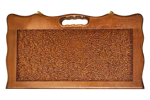 Нарды кожаные "Тайпан" малые дипломат (Россия, дерево, 40х20х5 см)