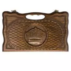 Нарды резные "Корона" с ручкой 30