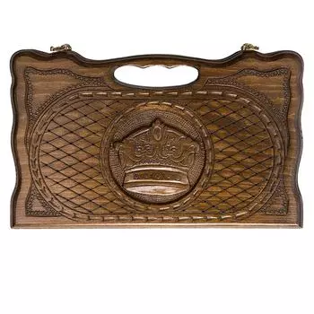 Нарды резные "Корона" с ручкой 30