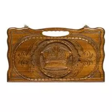 Нарды резные "Корона" с ручкой 40