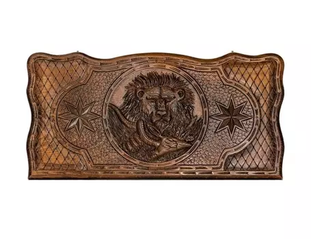Нарды резные "Лев с добычей"