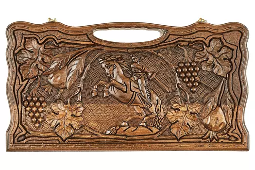 Нарды резные "Всадник" с ручкой 50, Haleyan