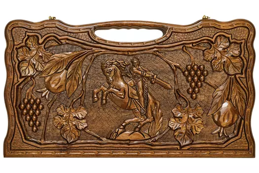 Нарды резные "Всадник" с ручкой