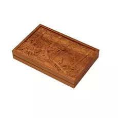 Нарды+шашки "Утро в сосновом лесу" дорожные из массива мореного ясеня 36x46 см