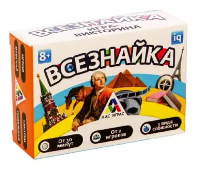 Обучающая игра-викторина «Всезнайка», 90 карточек
