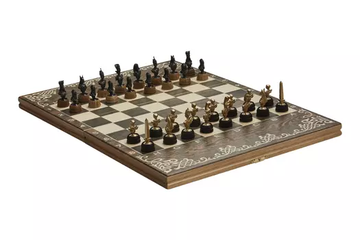 Шахматы малые "Египетская сила" чернение