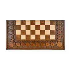 Шахматы + нарды резные с гранатами 60, Haleyan